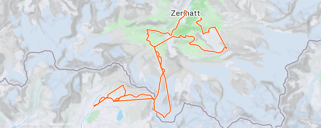 Map of the activity, Zermatt '25: Day Five