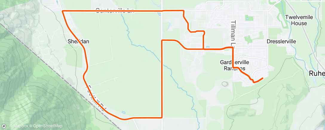 Map of the activity, Morning Ride