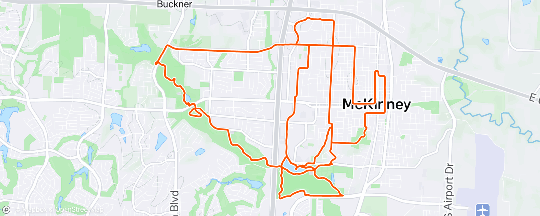 Map of the activity, Morning Run
