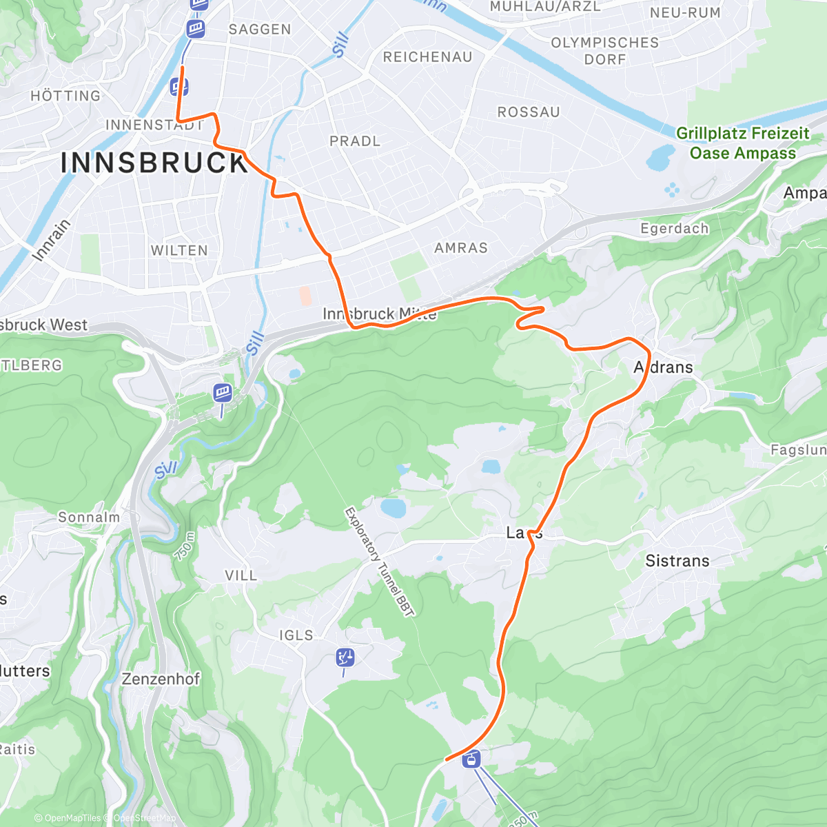 Map of the activity, Zwift - 2018 Worlds Short Lap in Innsbruck