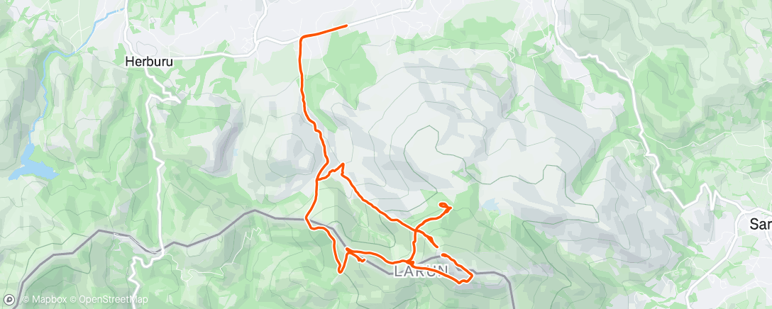 Map of the activity, Morning Trail Run