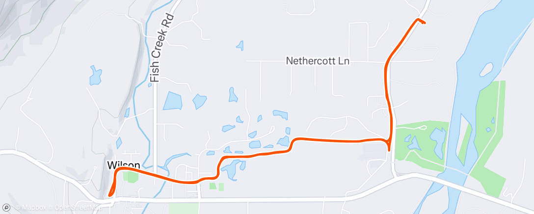 Map of the activity, Bike to church ✝️