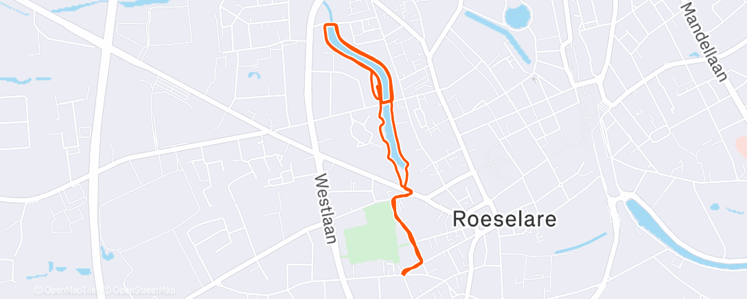 Map of the activity, Middagloop