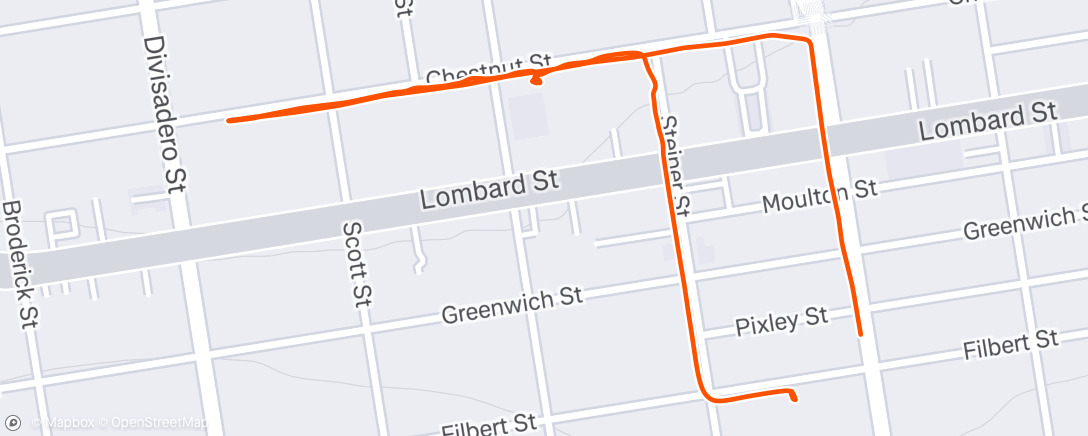 Map of the activity, Evening Walk