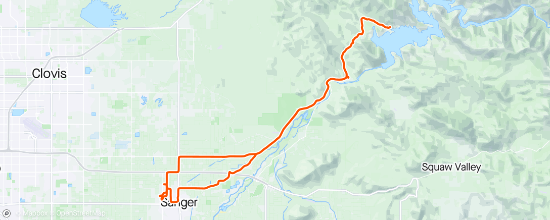 Map of the activity, Pine Flat Lake