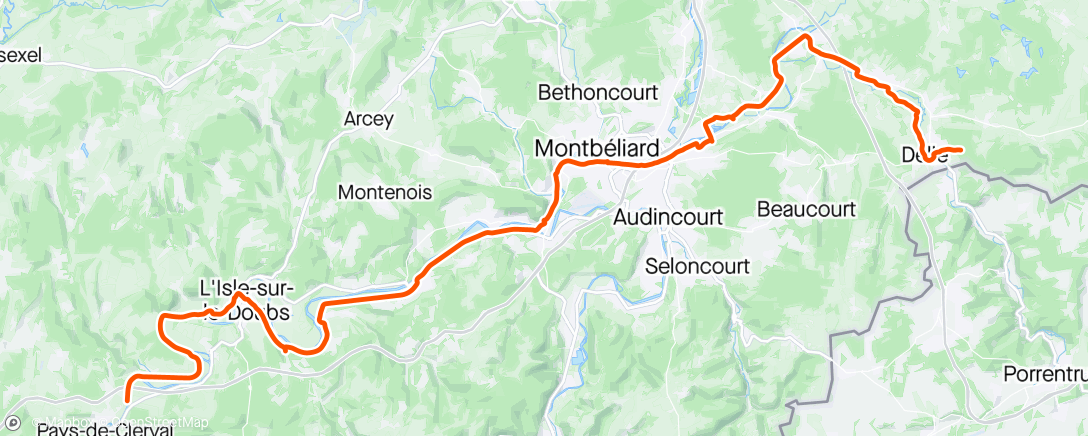 Map of the activity, J5 /5 du périple