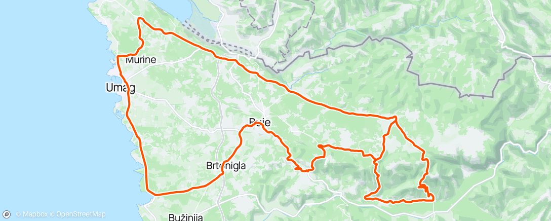 Map of the activity, 10th Istria Granfondo 💥