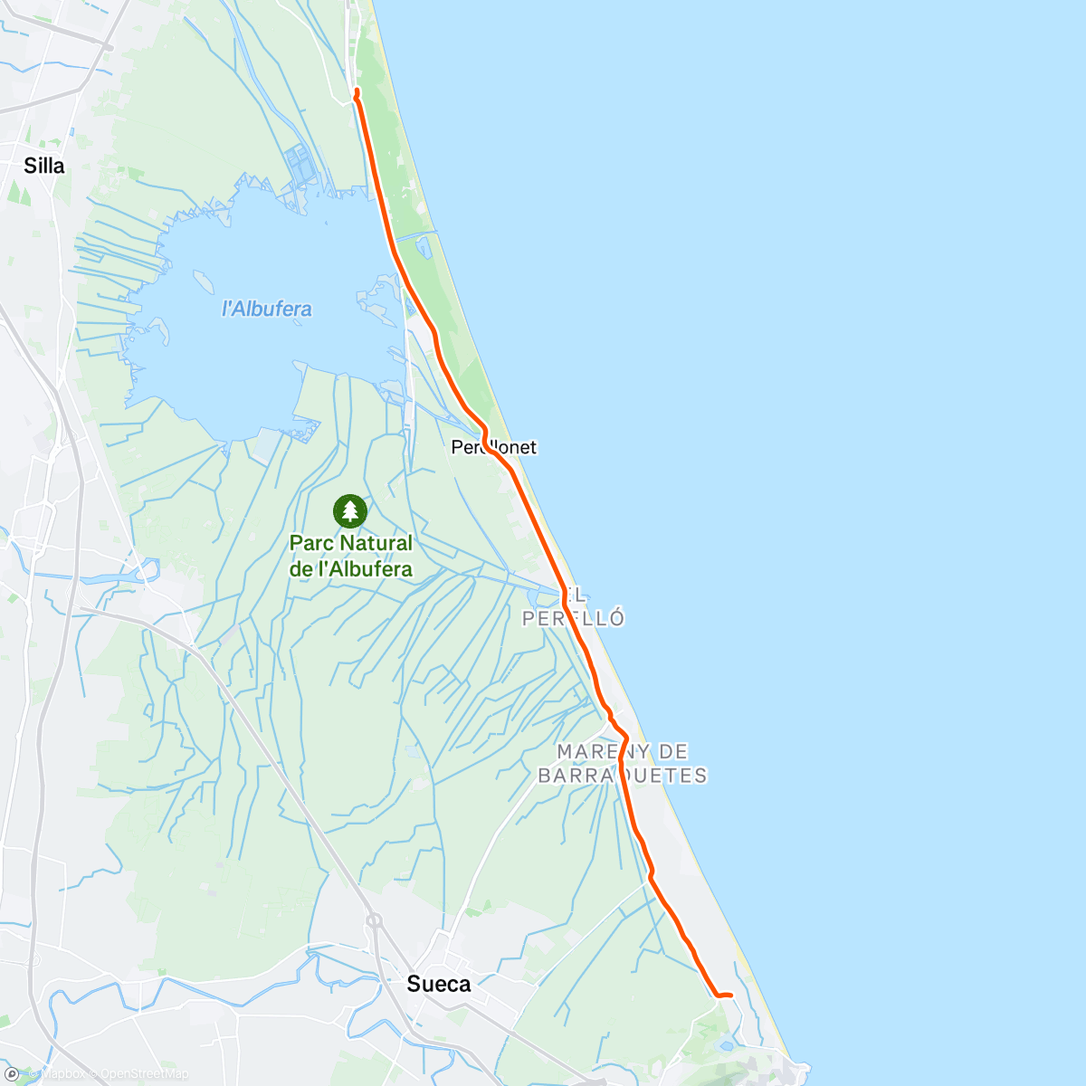 Map of the activity, BKOOL - El Saler - Cullera
