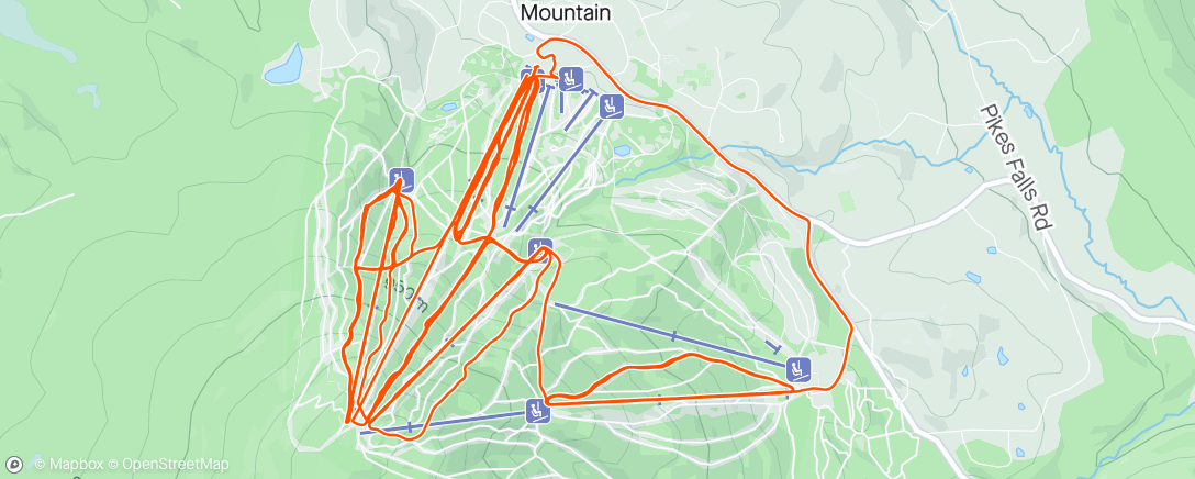 Map of the activity, Stratton, Day 34. 1 Million 500+ Vertical To Date