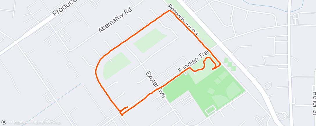 Map of the activity, Sunday stroll