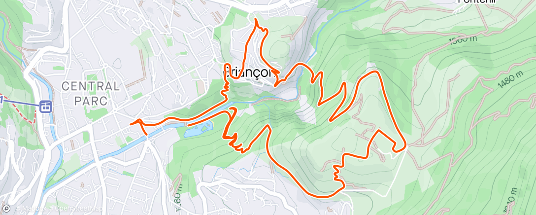 活动地图，Afternoon Trail Run