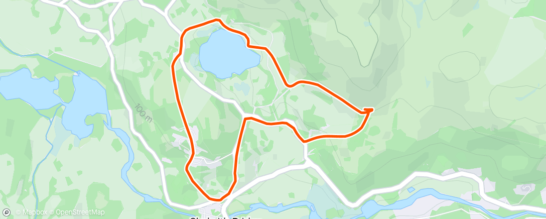 Map of the activity, Around Loughrigg Tarn to loosen the legs