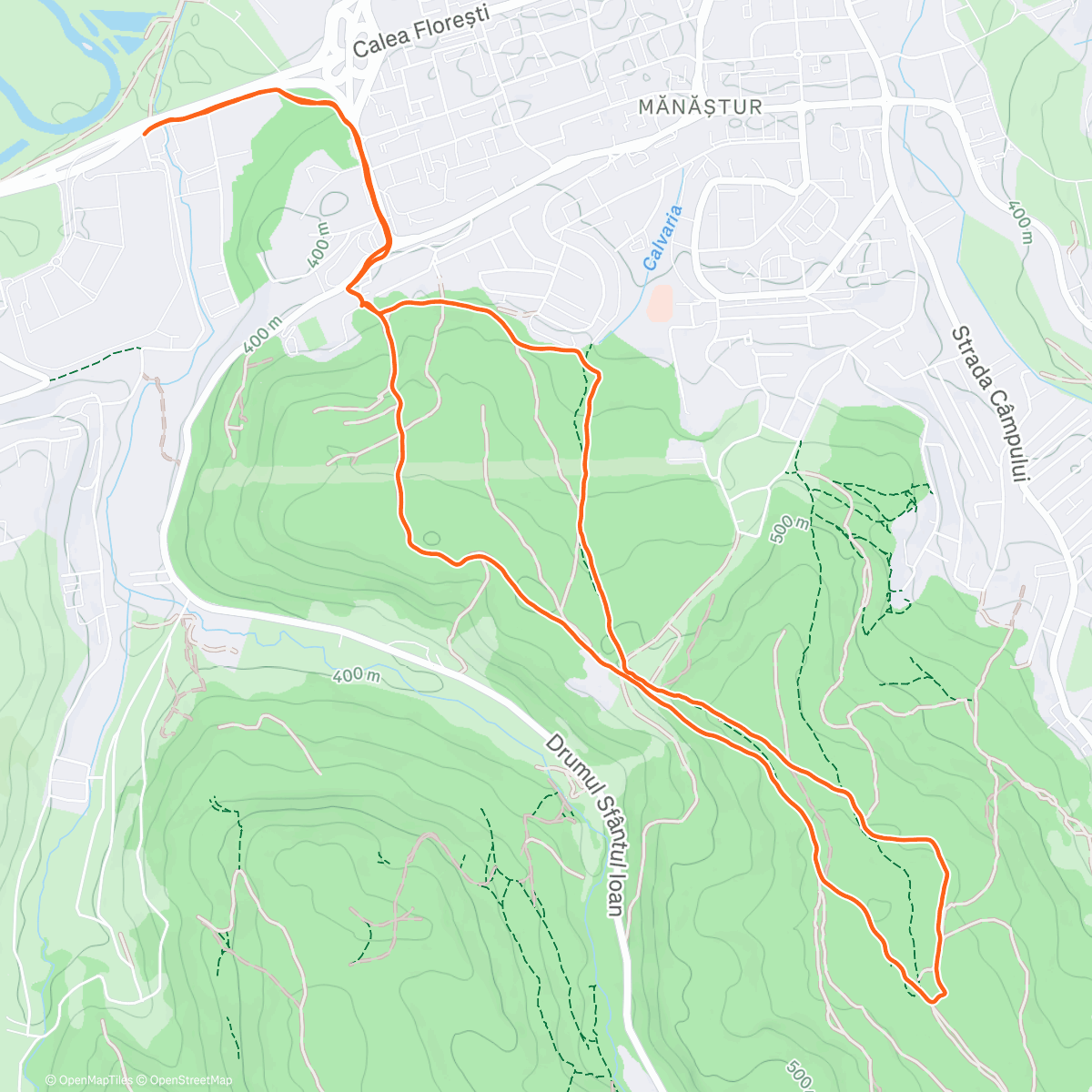 Map of the activity, Trail Run