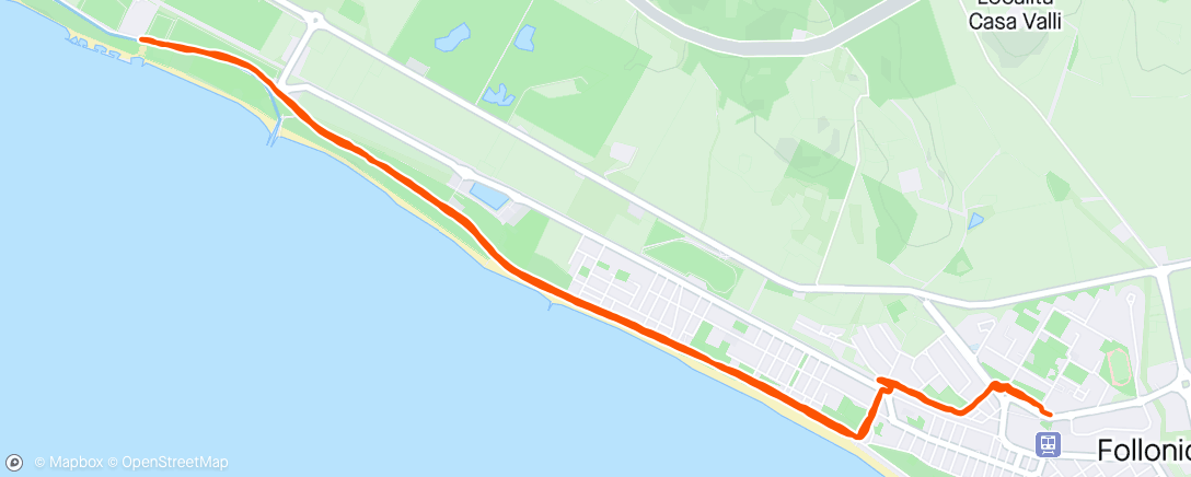 Map of the activity, Morning Run