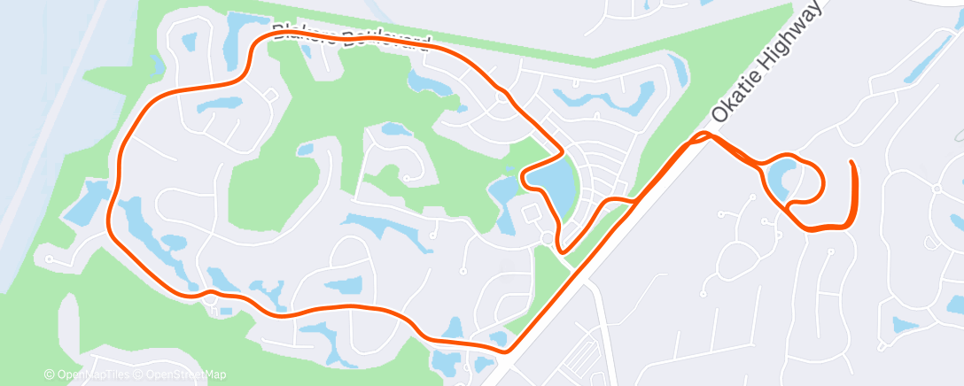Map of the activity, Morning Run