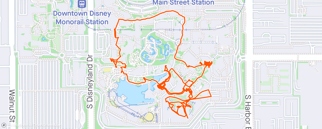 アクティビティ「PM Disney walkabout with the fam」の地図