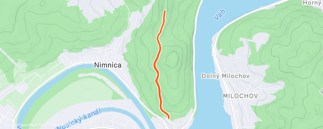 Map of the activity, Afternoon Hike