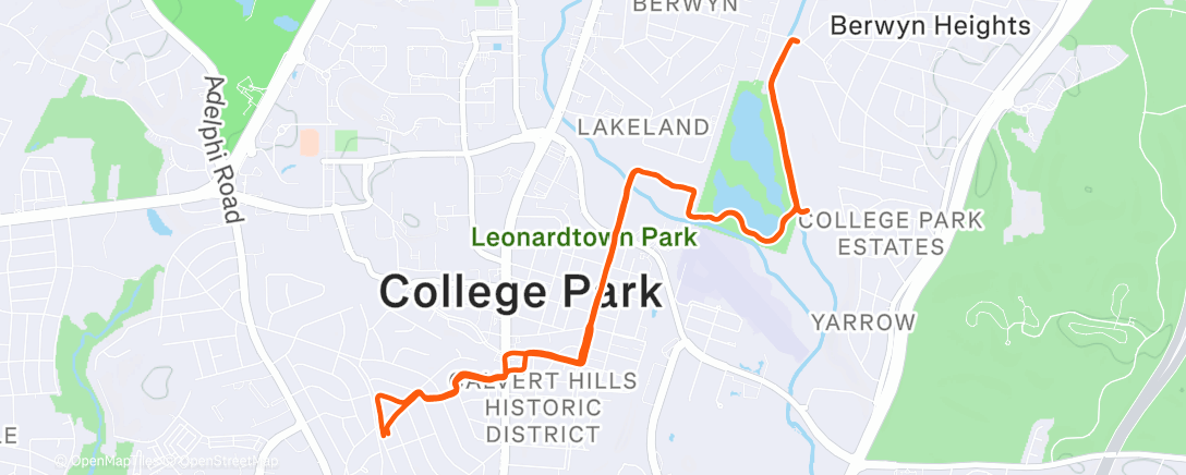 Карта физической активности (4 x 1km (1:30))