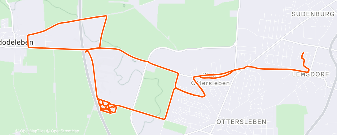 Map of the activity, Cyclocross am Morgen