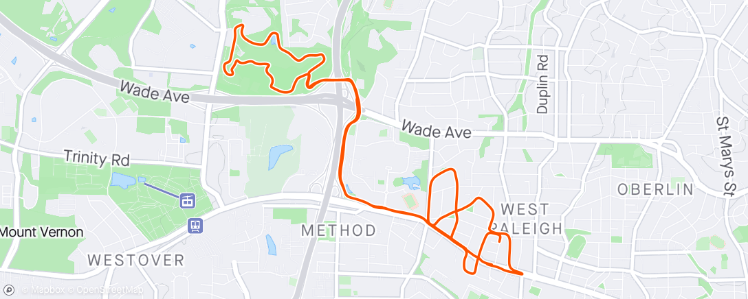 Map of the activity, Then I realized it was a Saturday