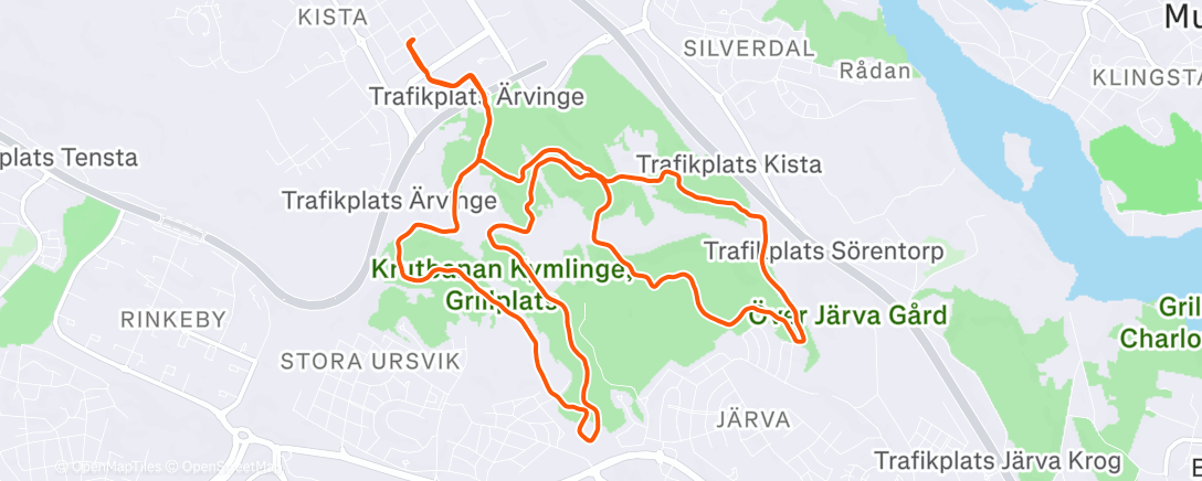 Map of the activity, Frosty Run