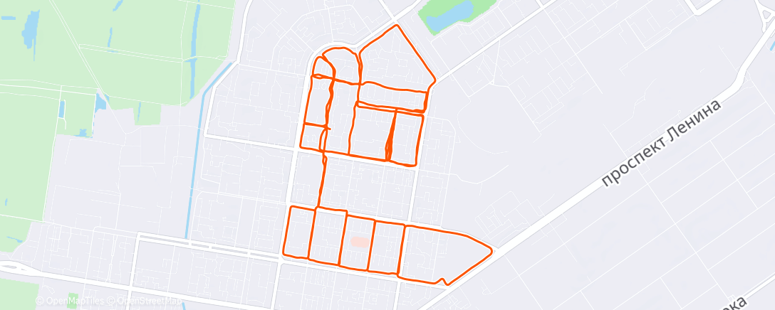 Map of the activity, Утренний забег