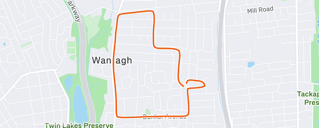 Map of the activity, Morning Run