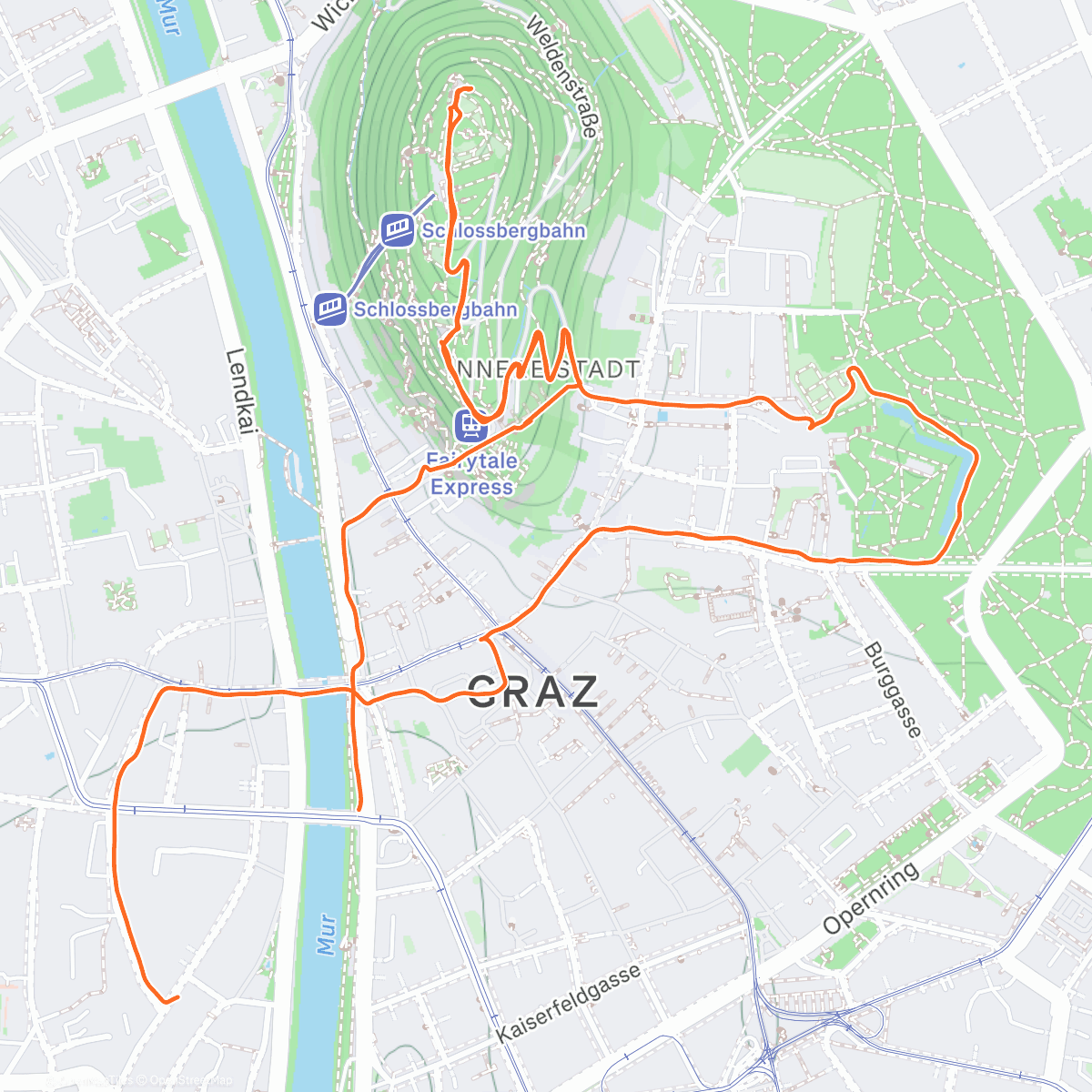 Map of the activity, Graz-ie