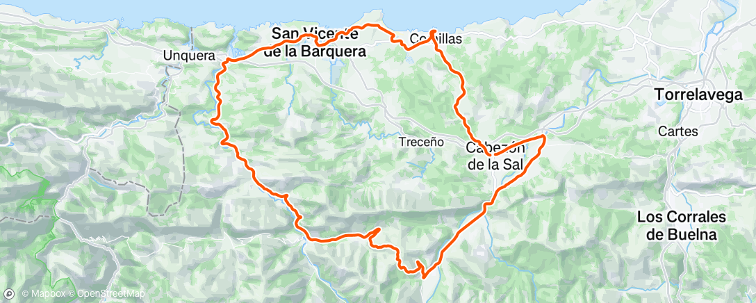 Map of the activity, Valles de Nansa y Saja