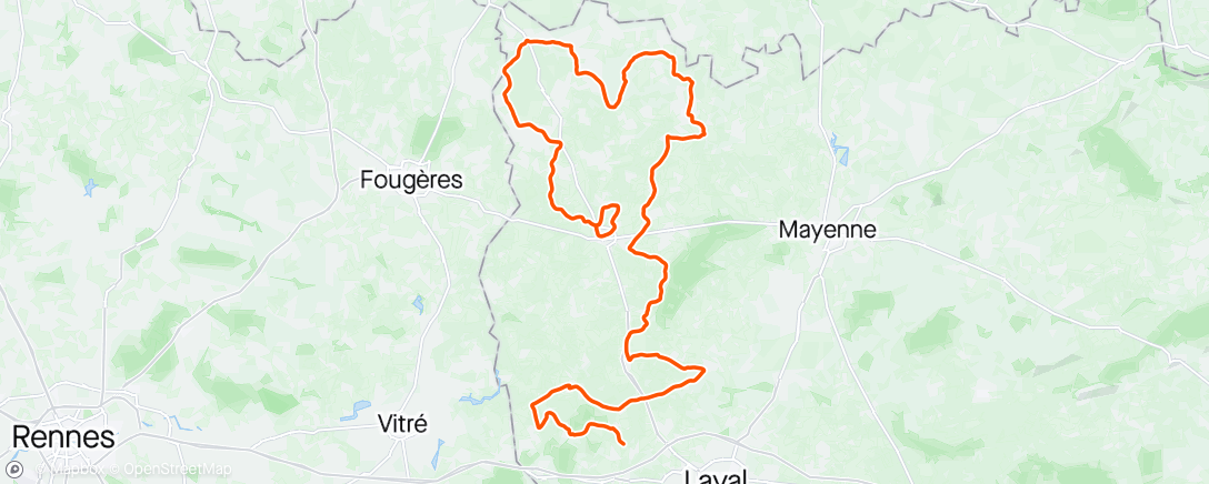 Map of the activity, Boucles de la Mayenne - stage 1