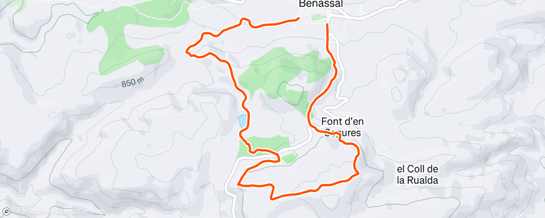 Map of the activity, Correguda pel Montcàtil amb Blanca