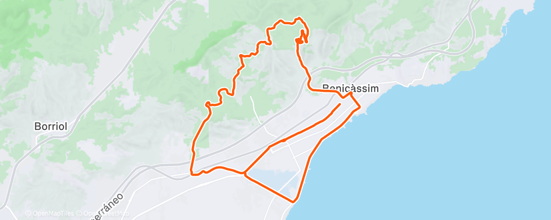 Map of the activity, Lunch Ride