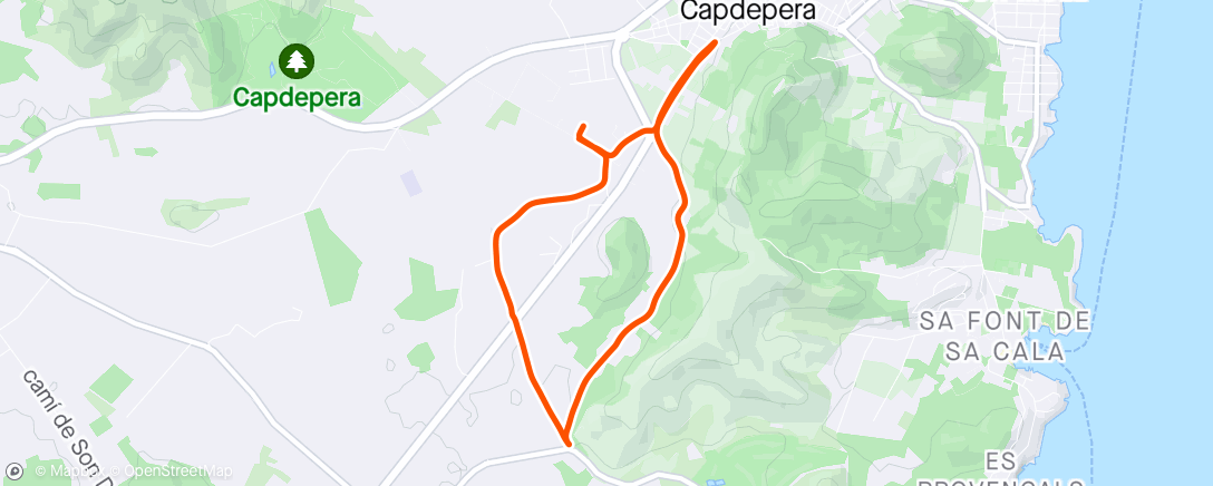 Mappa dell'attività Carrera de tarde