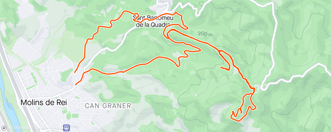 Map of the activity, Molins - Puig D'olorda