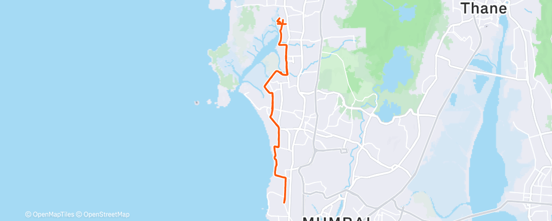 Map of the activity, Night Run