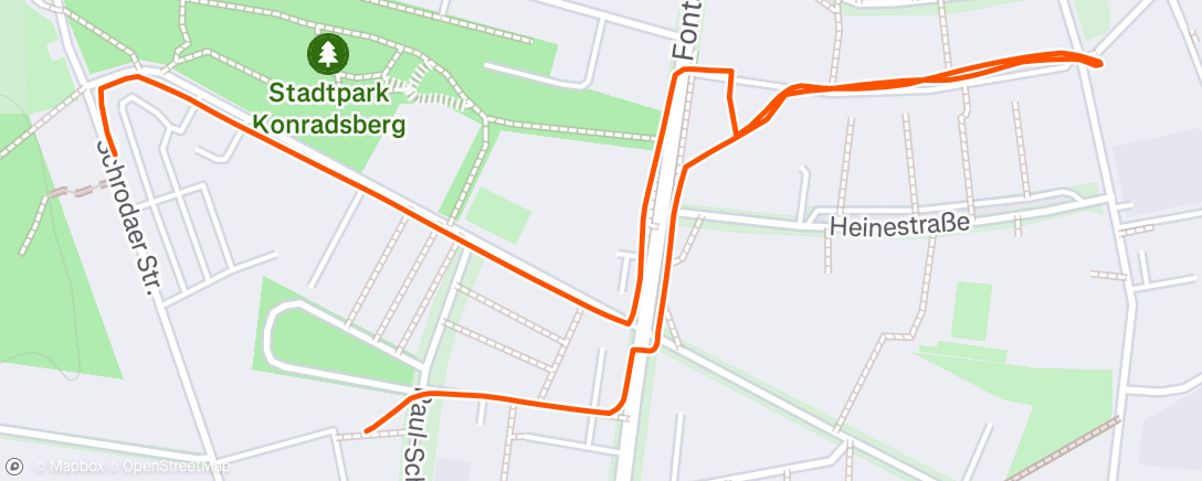 Map of the activity, Spaziergang am Nachmittag