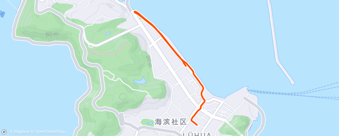 Mapa da atividade, 晨间骑行