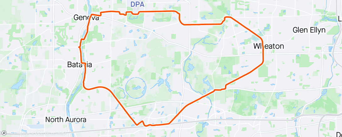 活动地图，Friday south path triangle loop (clockwise)