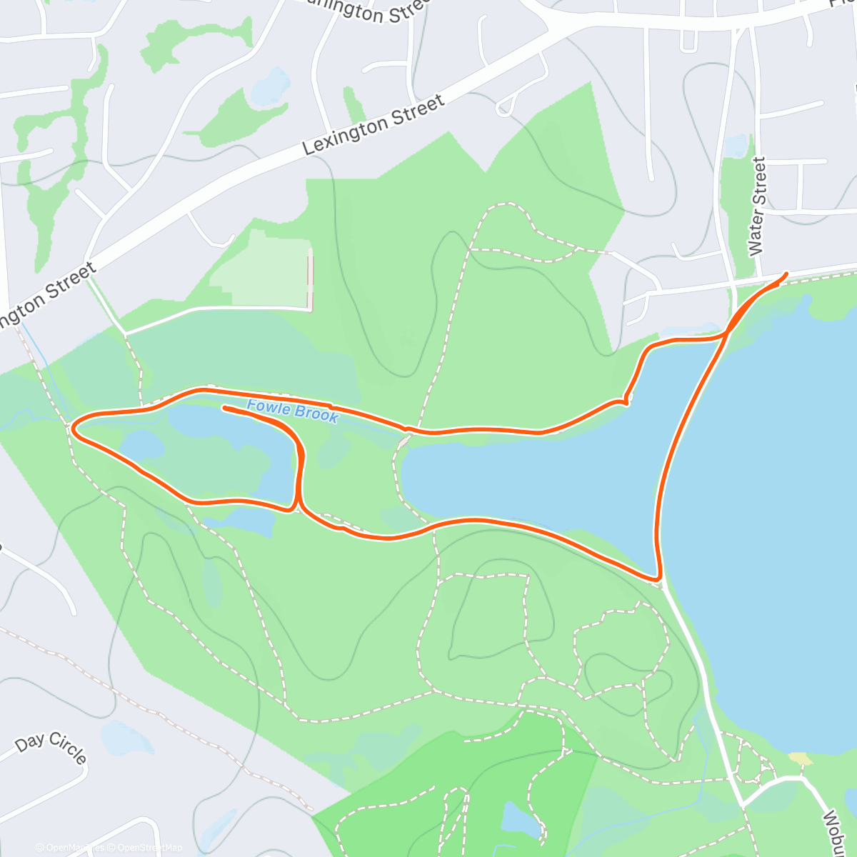 Map of the activity, Horn Pond