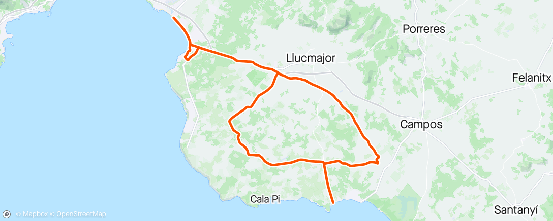 Map of the activity, Prolog Mallorca mit 1 Tag Verspätung -
Wetter noch nicht ganz Perfekt