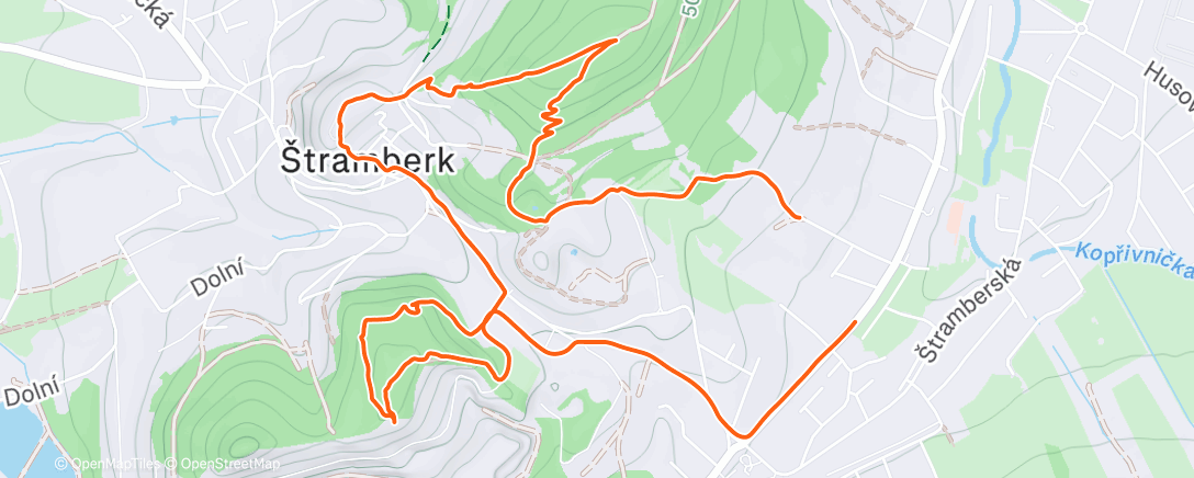 Map of the activity, Lunch Walk