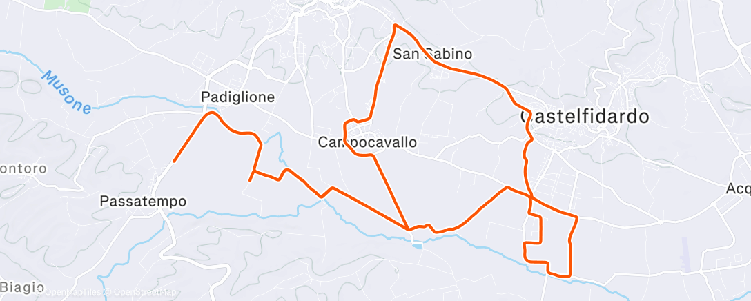 Карта физической активности (Lunch Ride)