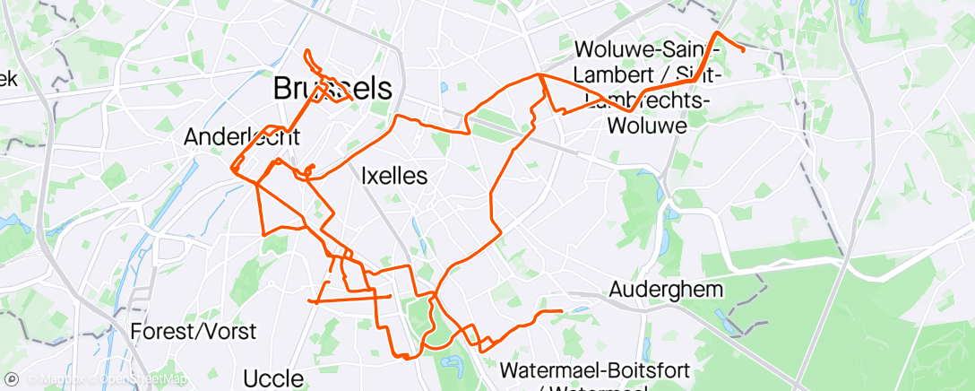 Map of the activity, Urbike