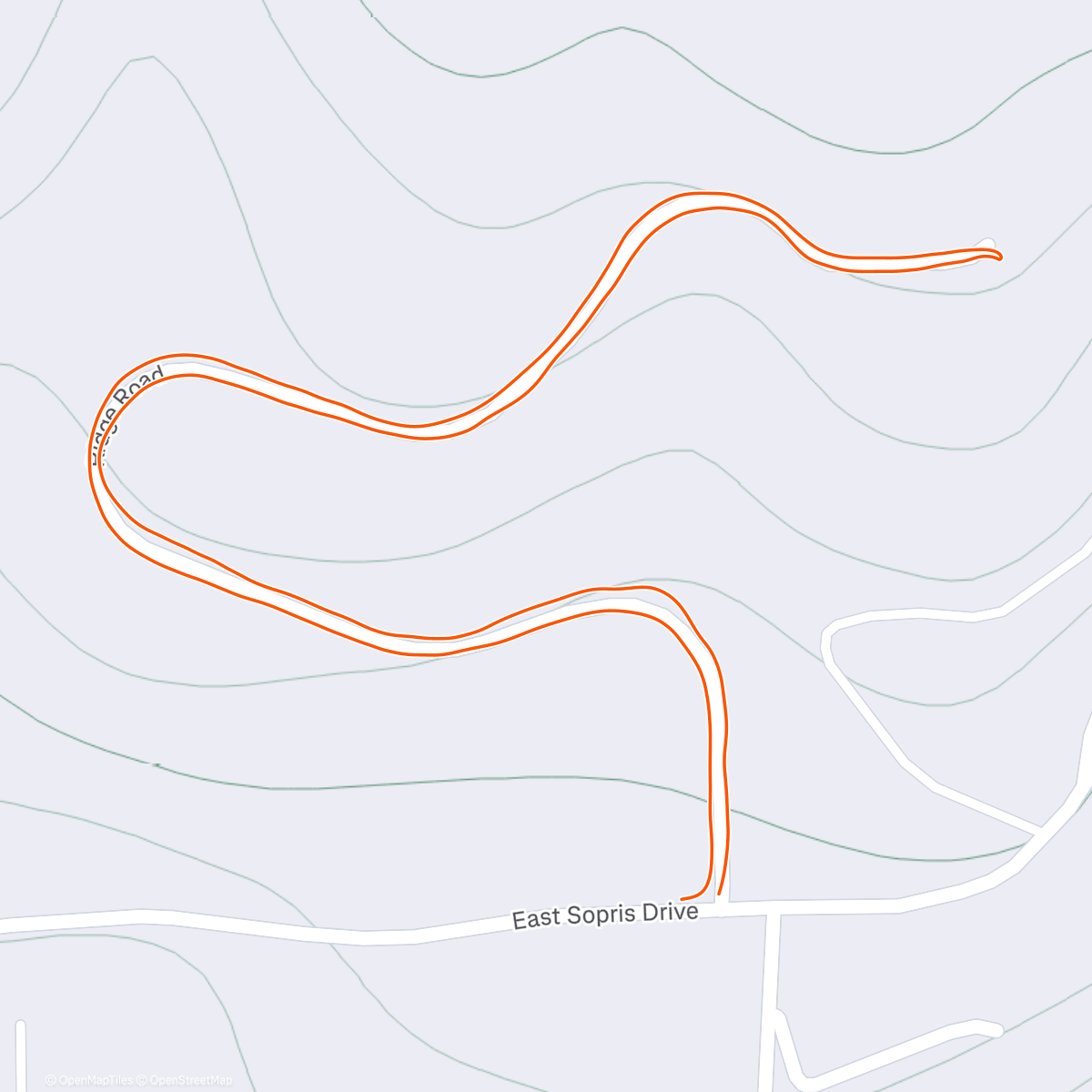 Map of the activity, Afternoon Hike