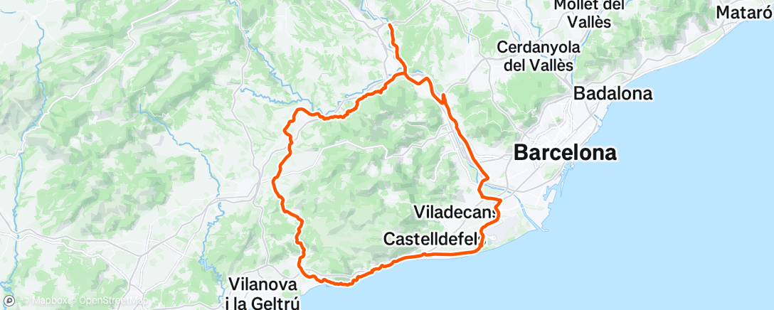 Map of the activity, Morning Ride