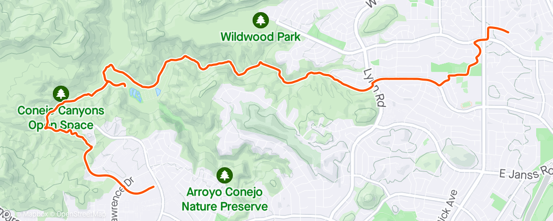 Map of the activity, Afternoon MTB commute.