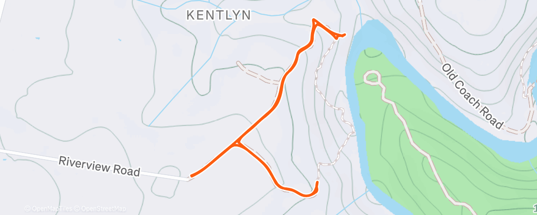 Map of the activity, Afternoon Walk - Riverview