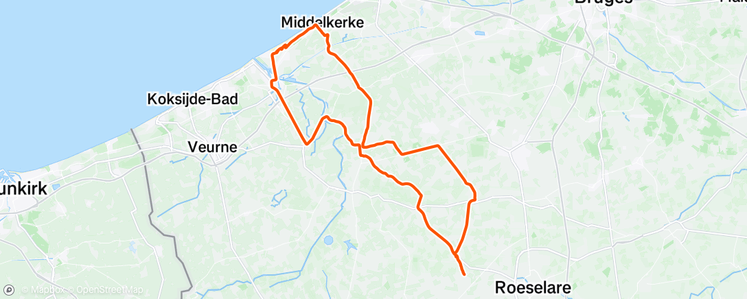 Map of the activity, Afternoon Ride