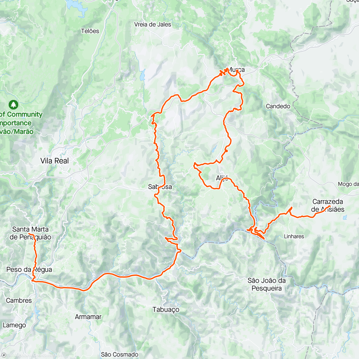 Map of the activity, Etapa 2 Douro