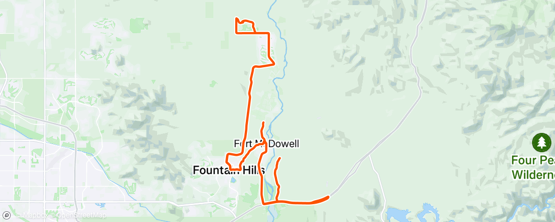 Map of the activity, Beeline Highway